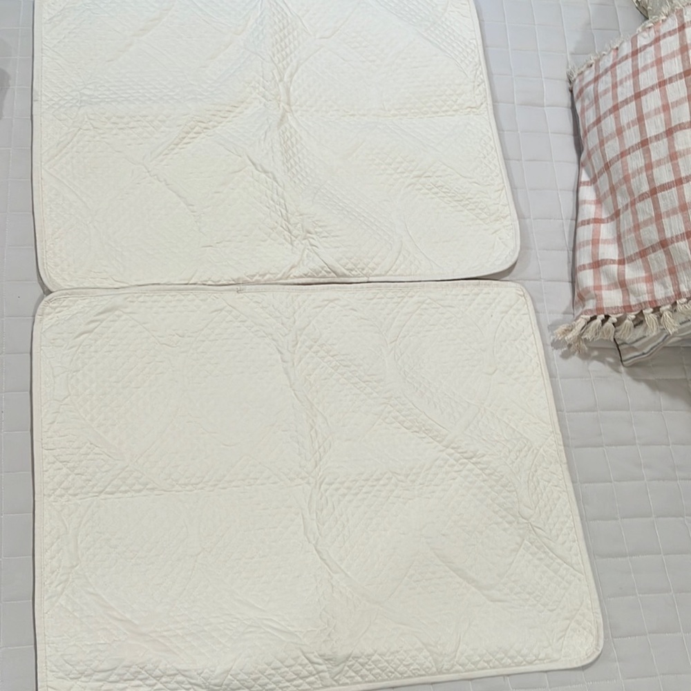 Cream wedding quilt design shams